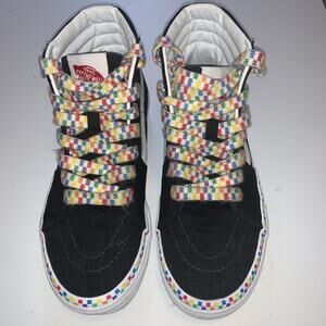 Vans Old Skool Rainbow Checkerboard Youth 4.5Y Sneakers